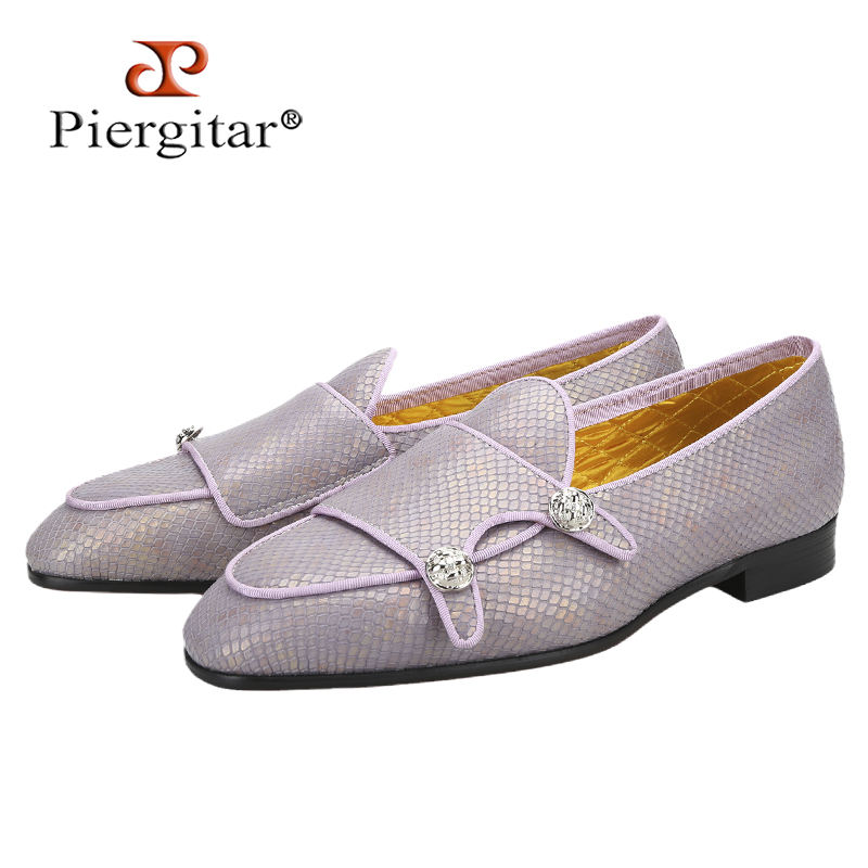 Scale - Men Formals & Ethnic Wear - Piergitar Violet Dragon Schaal Patroon Echt