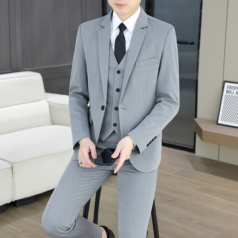 Men'S Formal Wear In Wedding - Pak (blazer+vest+broek) Modieus zakelijk outdoor-formeel herenkostuum,