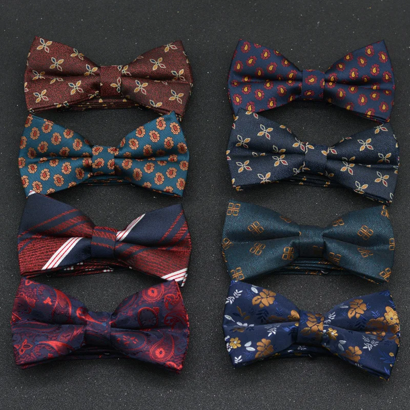 Men Formal Wear With Tie - Vlinderdas mannen bruiloft dubbele bruidegom bruidsjonkers