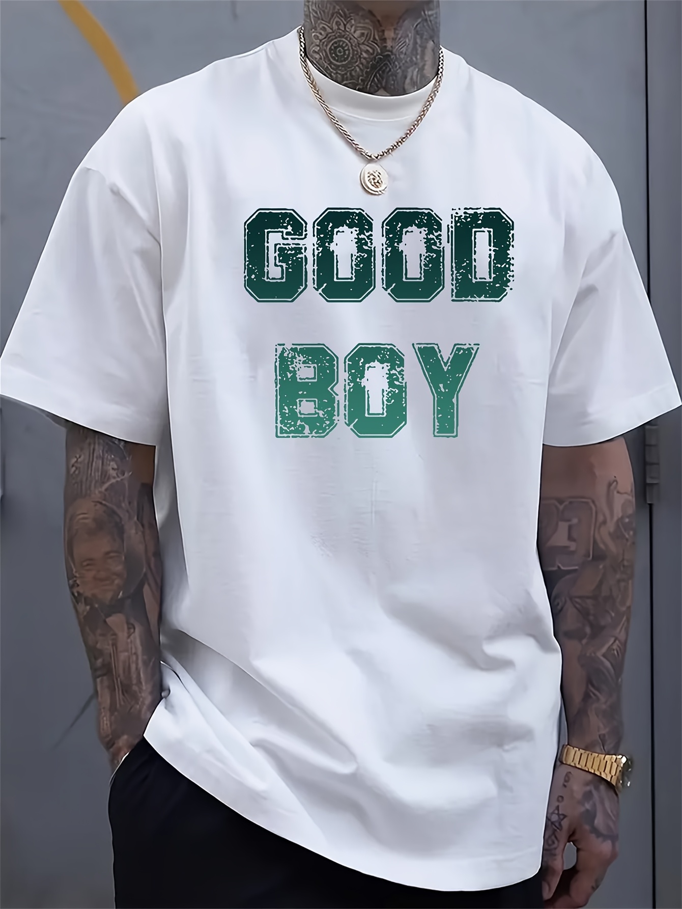 Men Formal Wear Design - Heren T-shirt met opdruk 'Good Boy',
