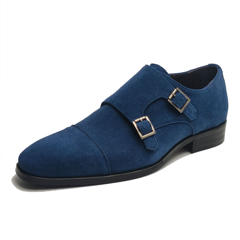 Modieuze blauwe leren herensch - Formal Upper Wear Men recensie en prijs