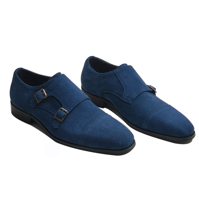 Modieuze blauwe leren herensch - Formal Upper Wear Men recensie en prijs