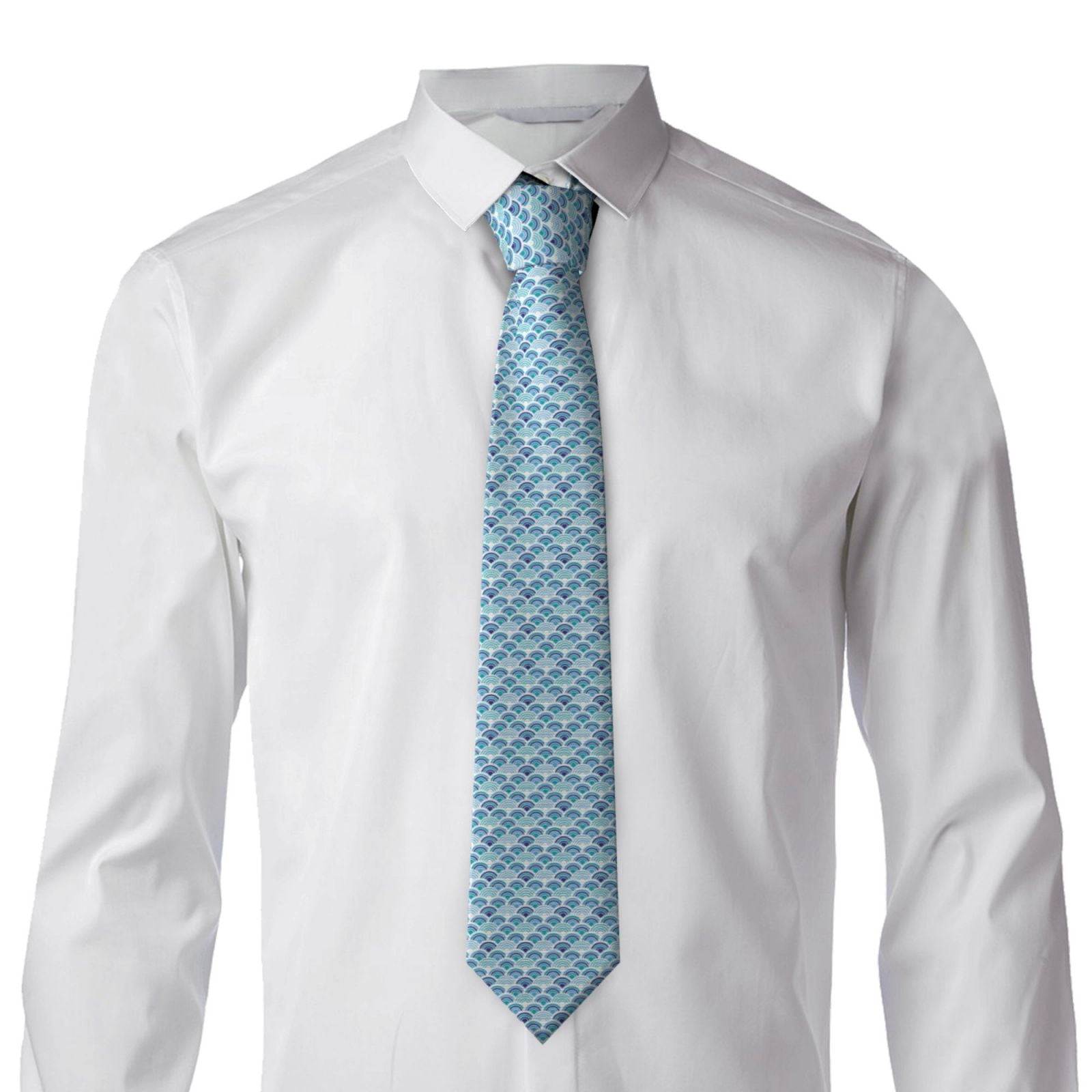 Blauwe visschaal textuur print - Scale - Men Formals & Ethnic Wear recensie en prijs