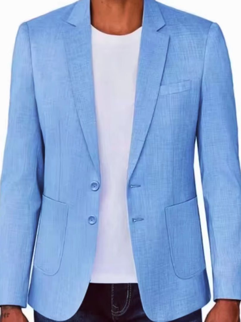 Slim Fit Heren Beige/Blauw Lin - Men Formal Wear Design recensie en prijs