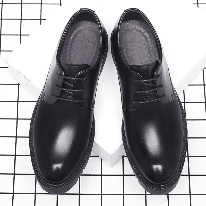 Heren zwarte leren veterschoen - Men Formal Wear Dress recensie en prijs