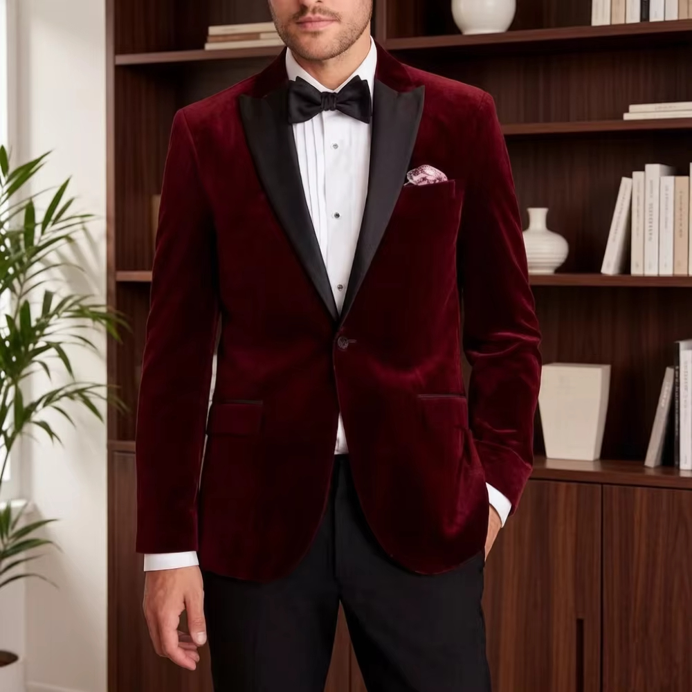 Fluwelen Blazer Pak Formeel vo - Men'S Formal Wear For Reception recensie en prijs