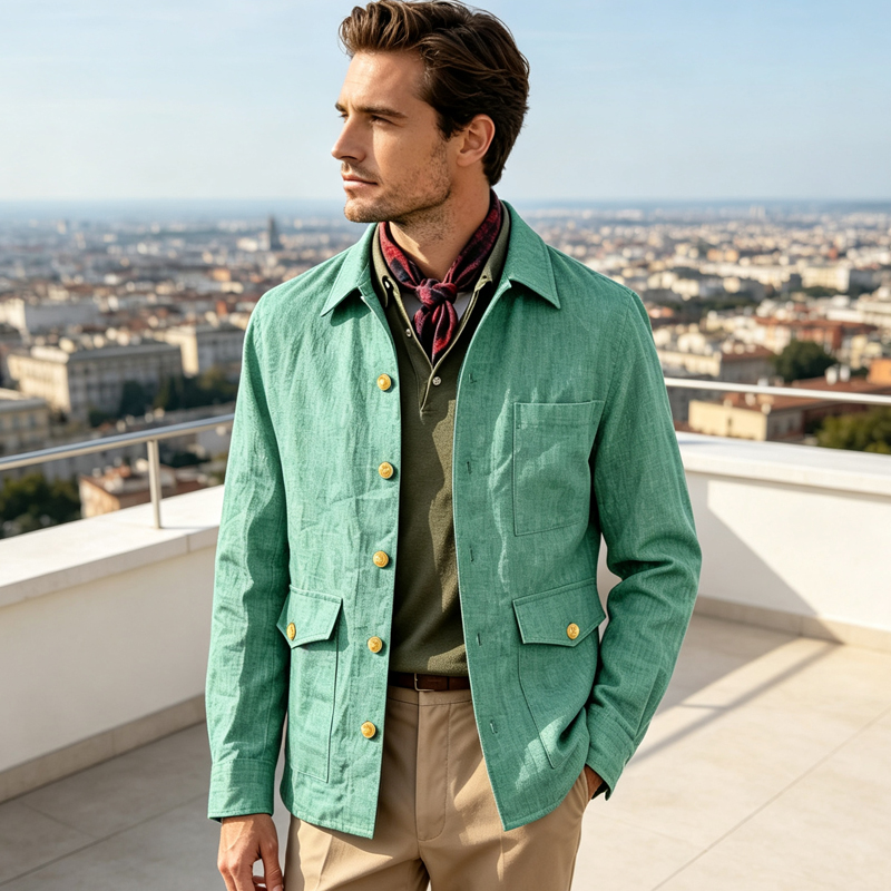 Vintage linnen herenjas met re - Men Formal Wear Office recensie en prijs